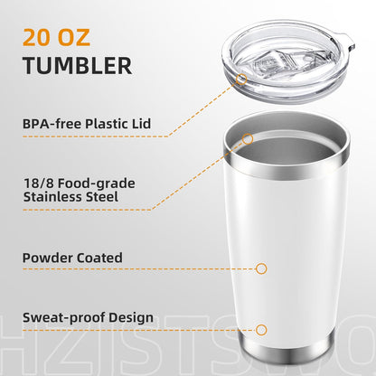 20 oz Tumbler with Lid Stainless Steel Insulated Tumblers Double Wall Vacuum Coffee Mug Powder Coated Tumbler Cups for Cold and Hot Drinks, Tropical Pink, 1 pack