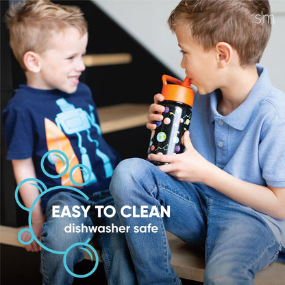 Simple Modern Kids Water Bottle with Straw Lid | 14oz Insulated Stainless Steel Kids Tumbler & Spill Proof Toddler Cup for School, Girls, Boys | Summit | Chloe Floral - Colors A