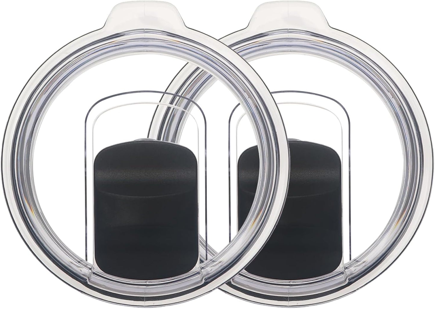 20 oz Tumbler Lid, 2 Pack Replacement Lids Compatible for YETI 20 oz Tumbler 10/24 oz Mug and 10 oz Lowball, Travel Spill Proof Cup Lids Covers with Magnetic Slider Switch, BPA Free