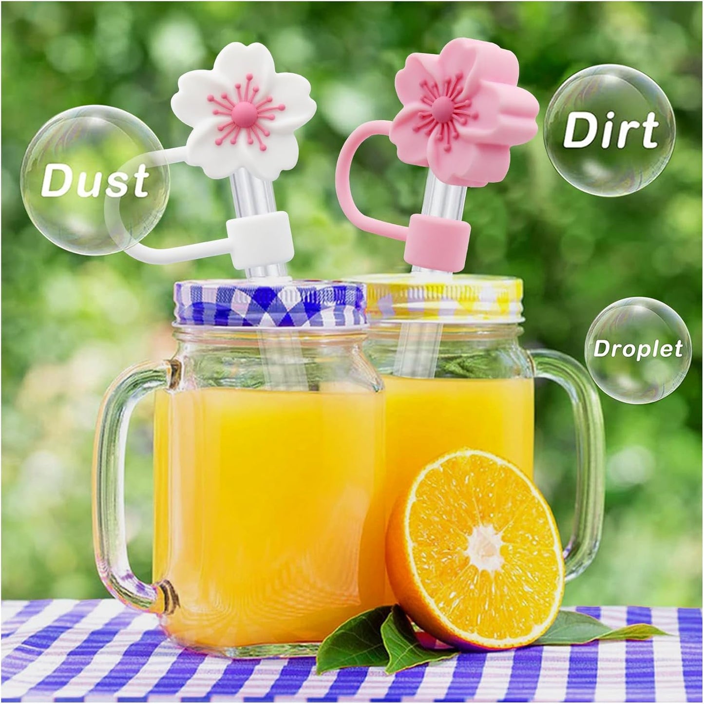 Straw Cover Cap for Stanley Cup,Silicone Straw Topper 10 mm 0.4 in Reusable Straw Tips Lids,Straw Tip Covers for Stanley Cups Accessories