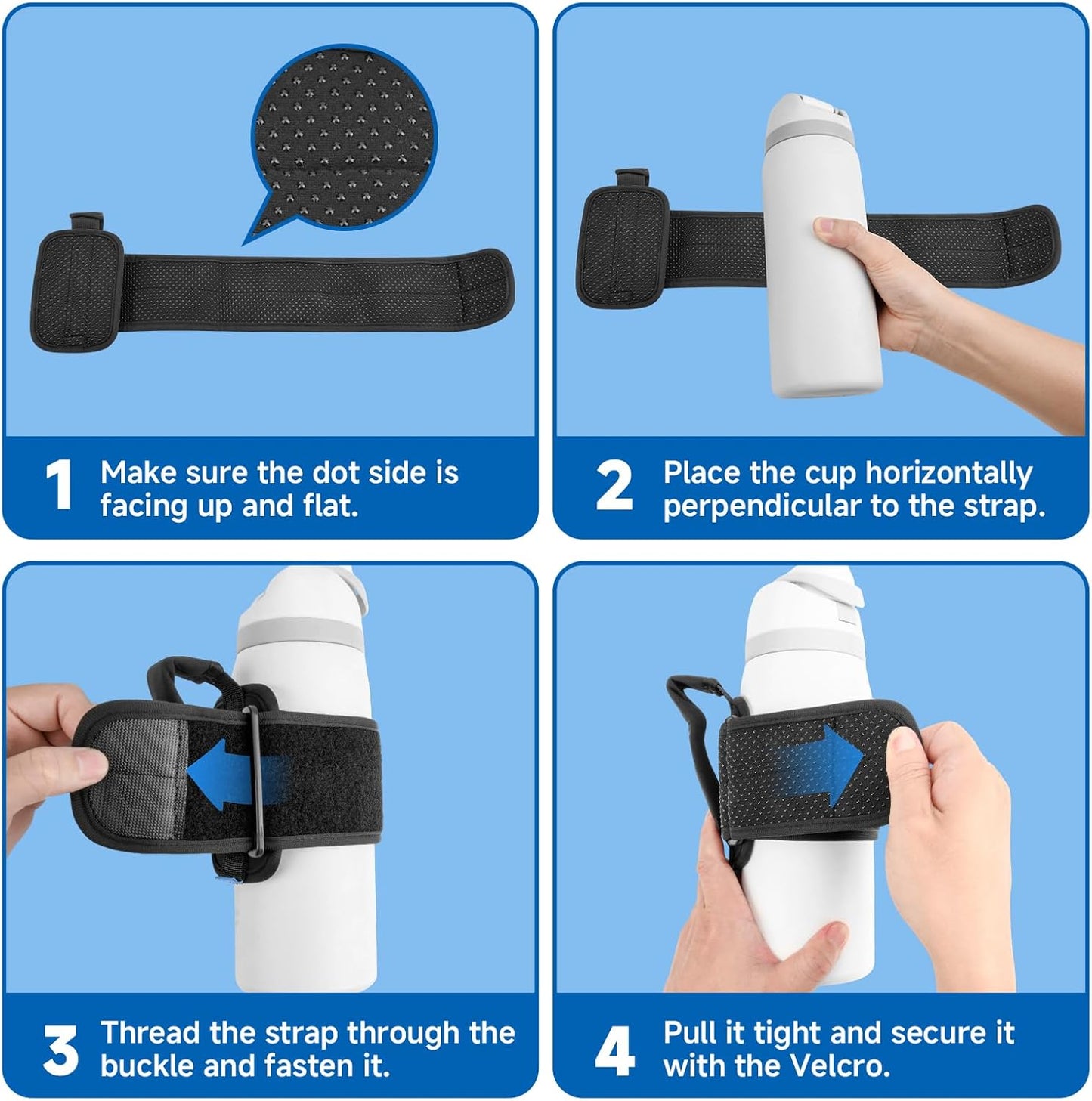 Xxerciz Tumbler Handle for YETI Rambler, Owala, Ozark Trail Travel Mug, Anti Slip Handle Fit for 12Oz - 40Oz Water Bottles, Neoprene Water Bottle Carrier Grip (Exclude Bottle)