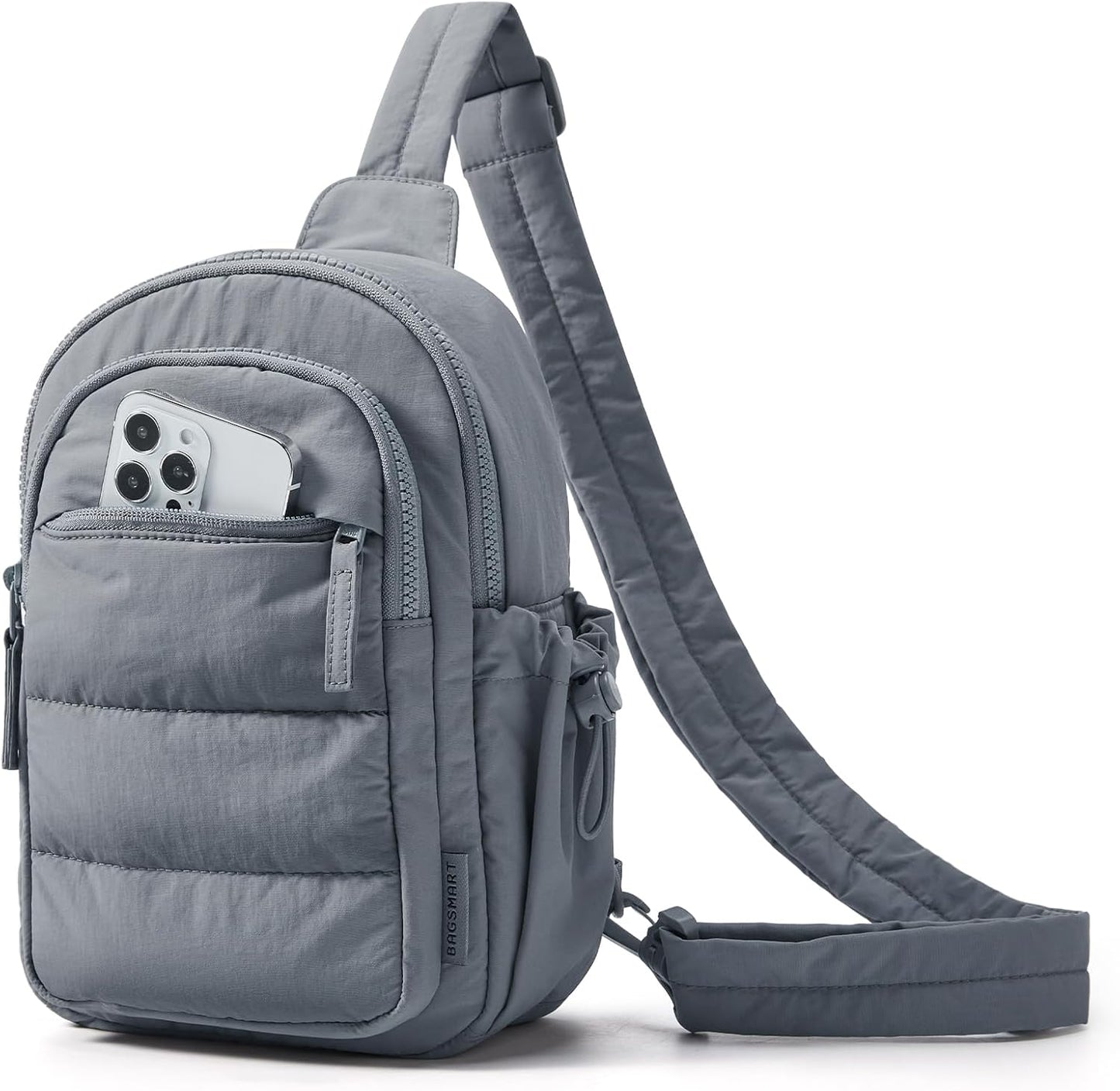 BAGSMART Small Sling Bag for Women, Puffer Crossbody Bag Purses Hobo Handbag Fanny Packs for Travel Hiking