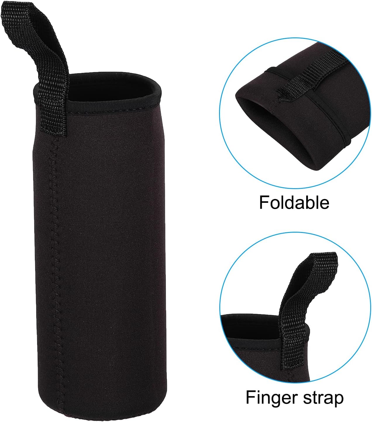 PATIKIL Water Bottle Sleeves, Neoprene Insulated Bottle Bag Holder Carrier Pouch with Finger Strap