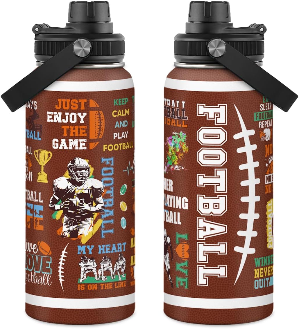 SANDJEST Gym Insulated Engraved Stainless Steel Water Bottle 32oz, Vacuum Chug Lid Travel Tumbler For Men Friends Dad Gymer Trainer, Gym Mode on, Birthday Christmas Father's Day