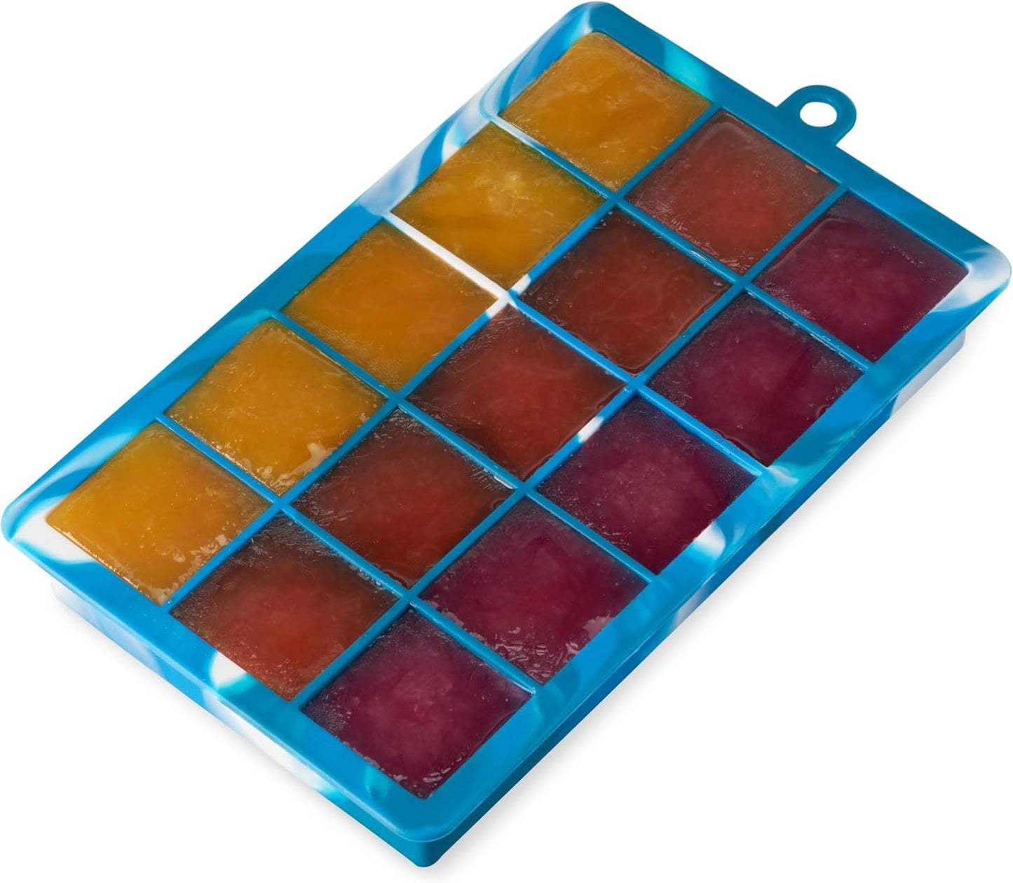 Host Ice Cube Tray, Makes Four 5-Inch Long Cubes, Durable Silicone Trays with Easy Release Design, Perfect for Water Bottles and Highball Glasses, Home Bar Accessories, Set of 1, Marble