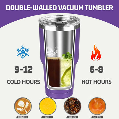 20 oz Tumbler with Lids and Straws, Stainless Steel Insulated Coffee Tumbler, Double Wall Vacuum Insulated Travel Mug Cup, Leakproof Thermal Coffee Cup for Hot and Cold Drinks (azure blue)