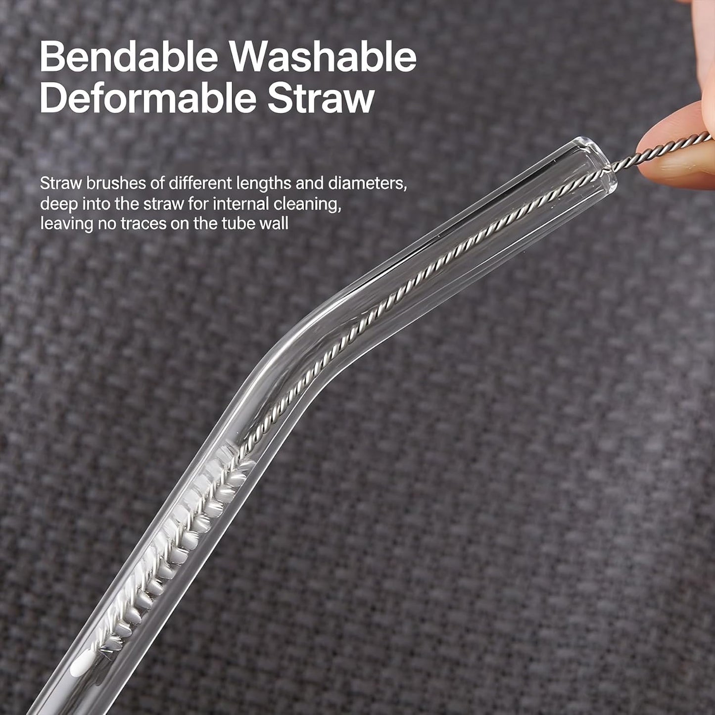 Straw Cleaner Brushes Sets, 8inch Different Diameters 10 Pieces, for Sippy Cup, Tumbler, Water Bottle, Drinking Straw