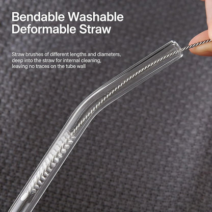 Straw Cleaner Brushes Sets, 8inch Different Diameters 10 Pieces, for Sippy Cup, Tumbler, Water Bottle, Drinking Straw