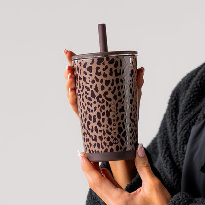 HydroJug Everyday Tumbler 20 oz – Ceramic-Lined Insulated Tumbler with Straw and Soft-Touch Lid, Cup Holder Friendly, Double-Wall Vacuum Insulation, Reusable Travel Cup – Rodeo