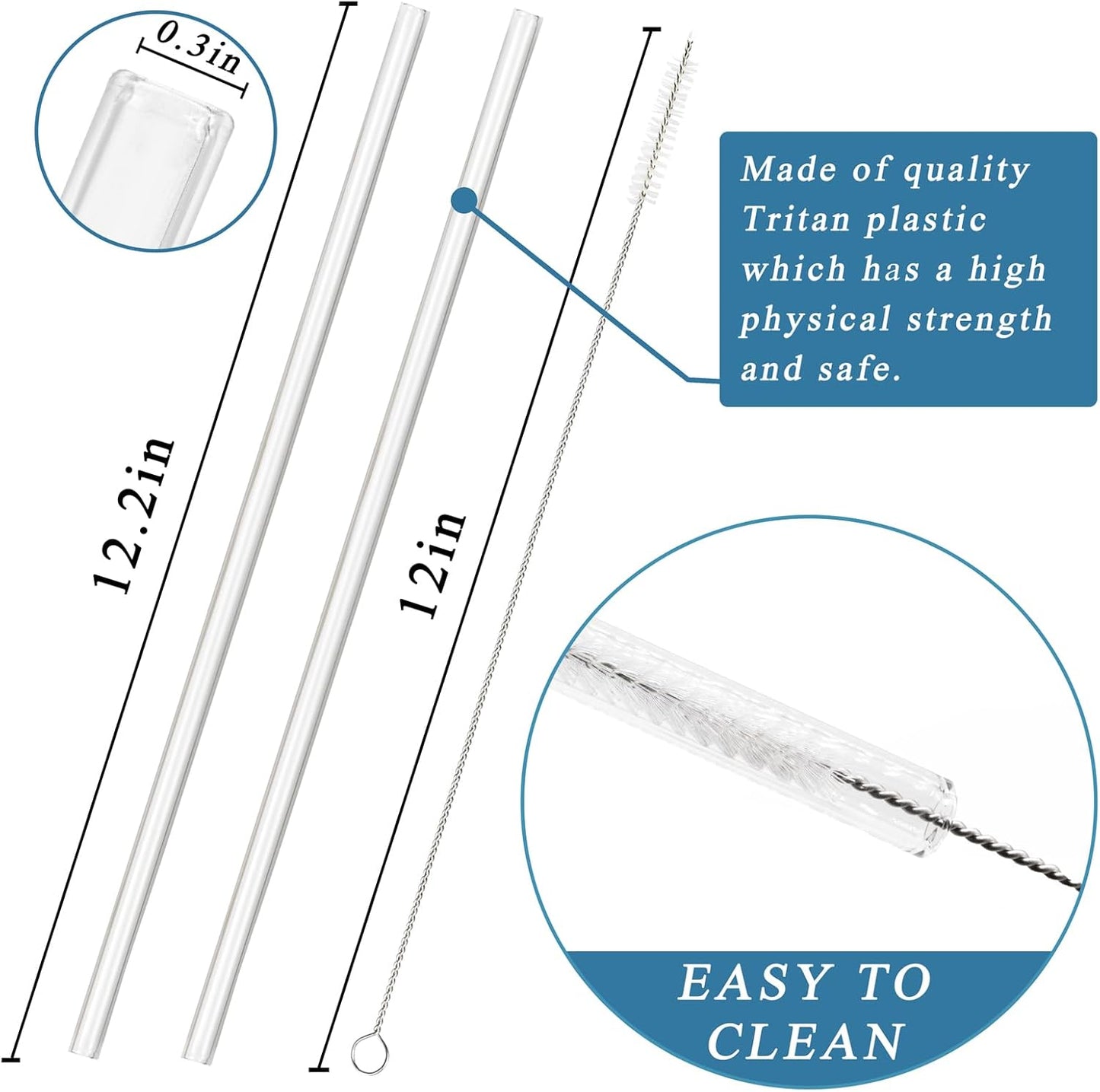 40oz Tumbler Lid Compatible for Stanley, 2 Pack Replacement Tumbler Lids Fit for Stanley Adventure Quencher 40oz Travel Tumbler with Plastic Straws and Cleaning Brush - Cream