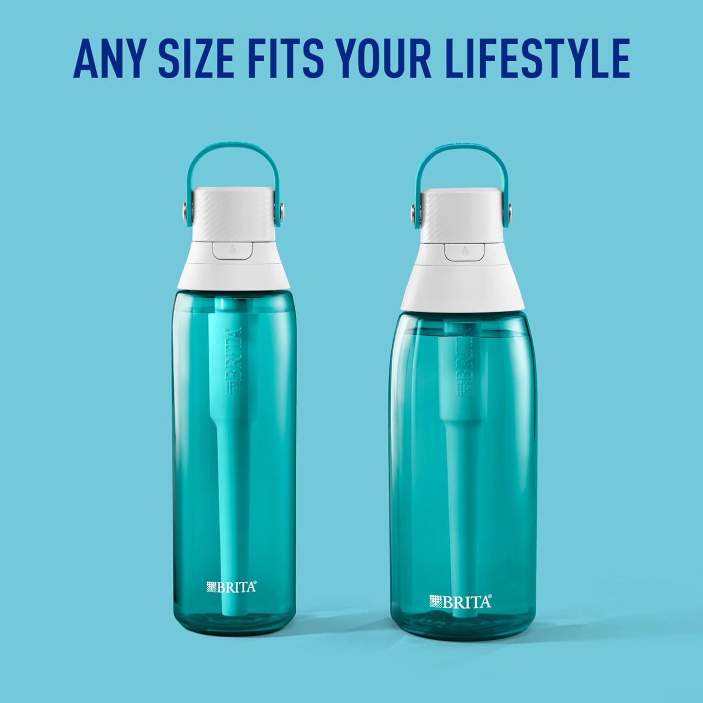 Brita 36386 Premium Water Filter Bottles, 26oz, Night Sky
