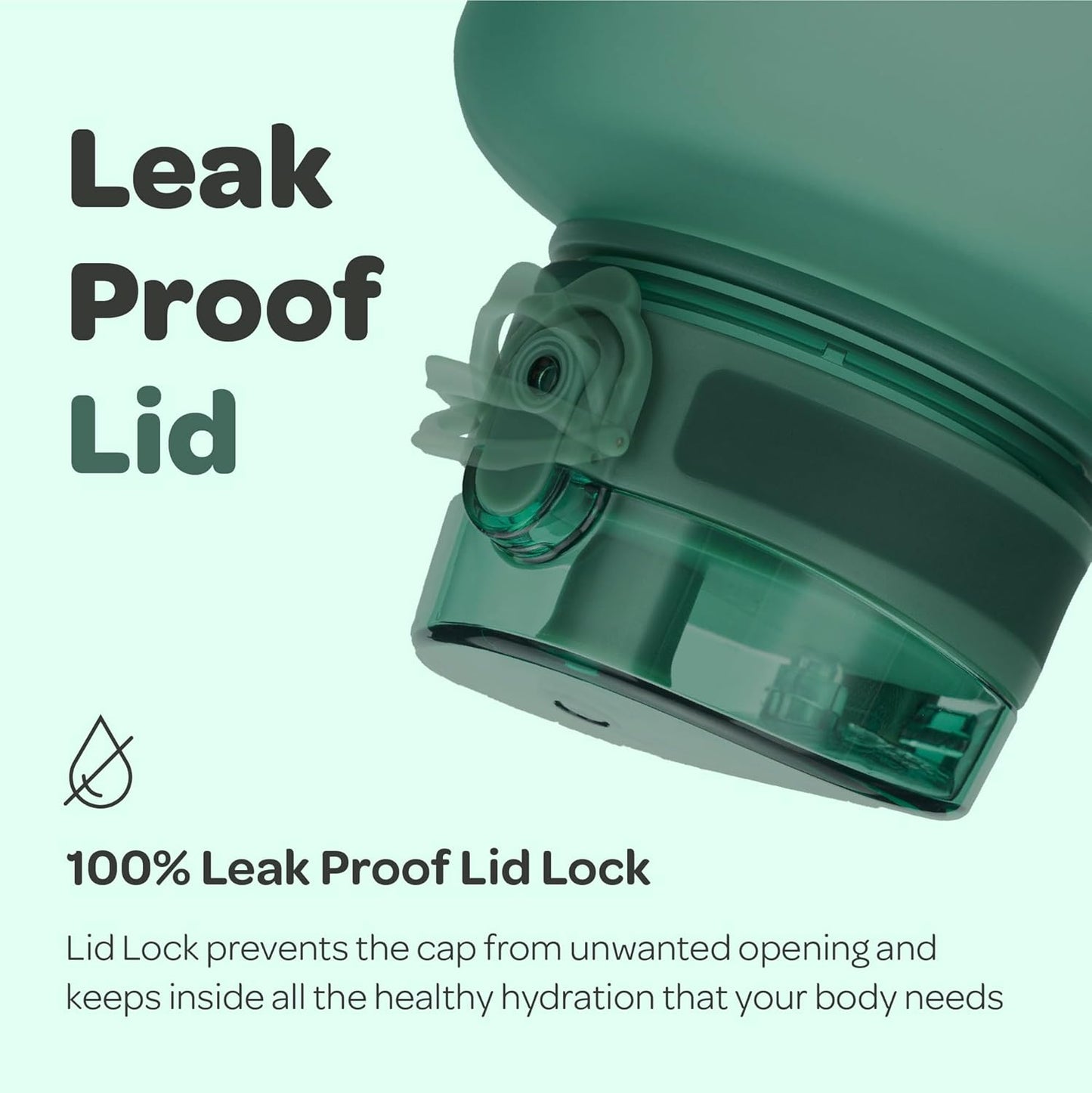 Hydracy Water Bottle with Time Marker -Large BPA Free Water Bottle & No Sweat Sleeve -Leak Proof Gym Bottle with Times to Drink - Ideal for Fitness Sports & Outdoors