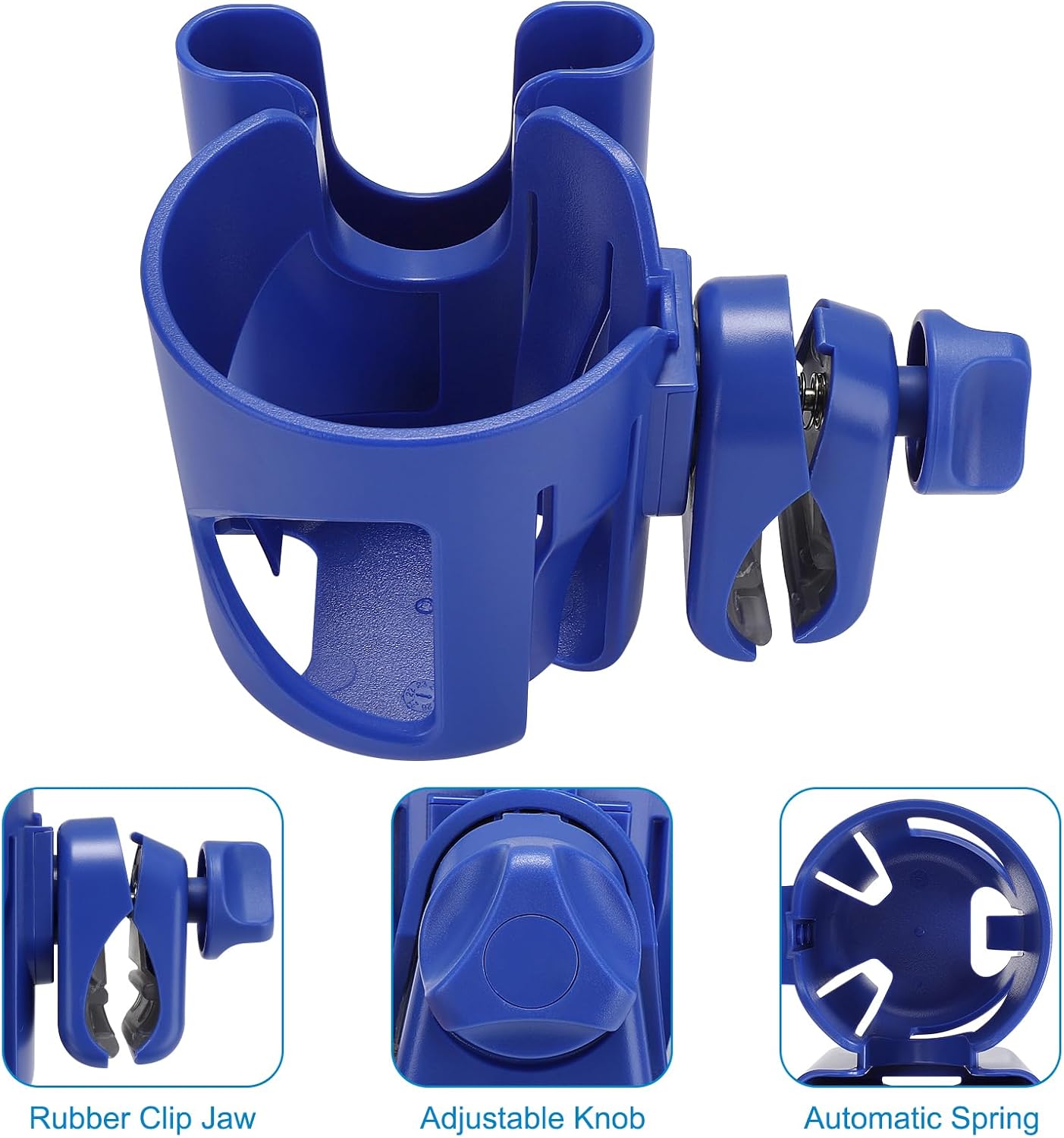 Accmor Stroller Cup Holder, Universal Cup Holder for Walker Wheelchair Bike, 360° Rotatable Stroller Cup Holder Attachment Accessories for Walker, Wheelchair, Scooter