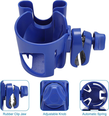 Accmor Stroller Cup Holder, Universal Cup Holder for Walker Wheelchair Bike, 360° Rotatable Stroller Cup Holder Attachment Accessories for Walker, Wheelchair, Scooter