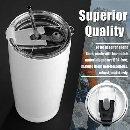 2 Pcs Tumbler Flip Lid for 20oz Water Bottle, Plastic Cup Replacement Cover, Spill Proof for Travel Mug Bottle (Black, Flip)