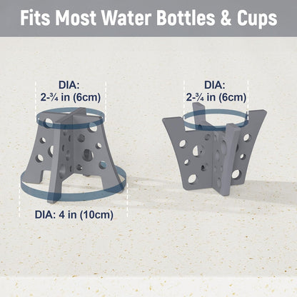 NiHome Silicone Water Bottle Drying Racks Set of 3 with Drip Tray,Cheese Style for Faster Drying,Bottle Dryer Racks Fit for Stanley YETI Cups Owala Sports Bottle Baby Bottle Thermoses Mugs