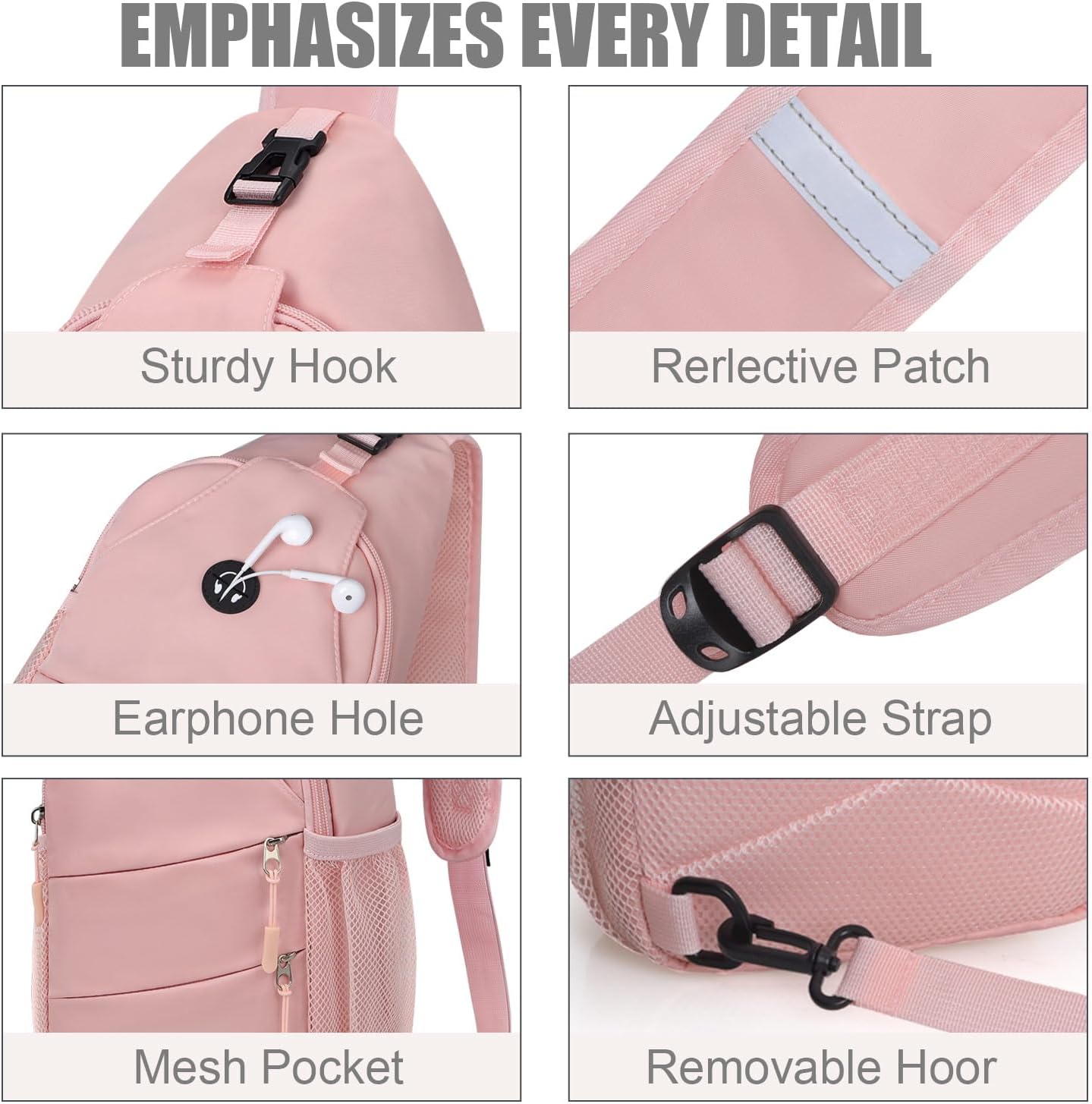 Pritent Crossbody Bags for Women Men Trendy Sling Bag Backpack Casual Chest Bag with Convertible Shoulder Strap