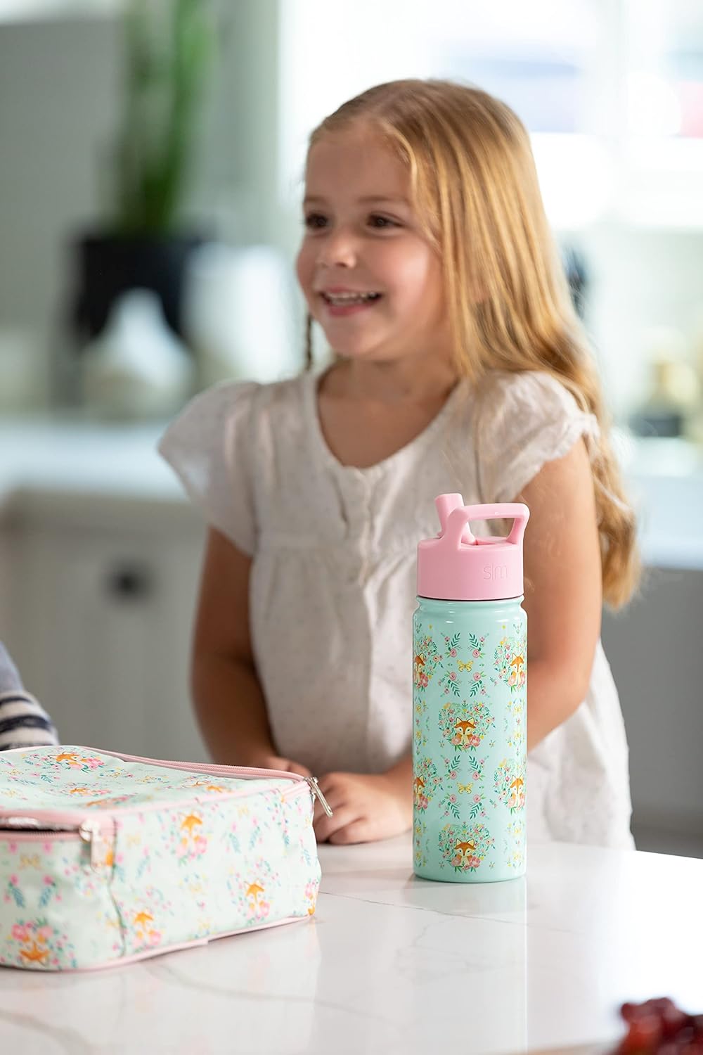 Simple Modern Disney Minnie Mouse Kids Water Bottle with Straw Lid | 14oz Insulated Stainless Steel Kids Tumbler & Spill Proof Toddler Cup for School, Girls, Boys | Summit | Minnie Mouse Fun - Colors B