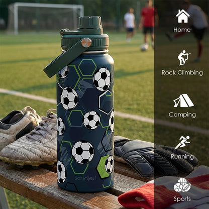 SANDJEST Gym Insulated Engraved Stainless Steel Water Bottle 32oz, Vacuum Chug Lid Travel Tumbler For Men Friends Dad Gymer Trainer, Gym Mode on, Birthday Christmas Father's Day