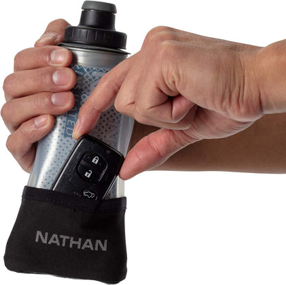Nathan Running Handheld Water Bottle Adjustable No-Grip Quick Squeeze Lite Hand Strap. Reflective Hydration