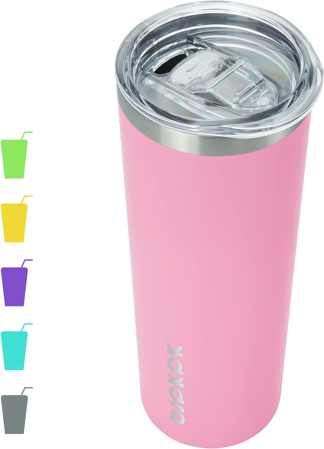 BJPKPK Skinny Tumbler with Lid 20 oz Stainless Steel Vacuum Insulated Double Wall Travel Coffee Water Tumblers Cup,White