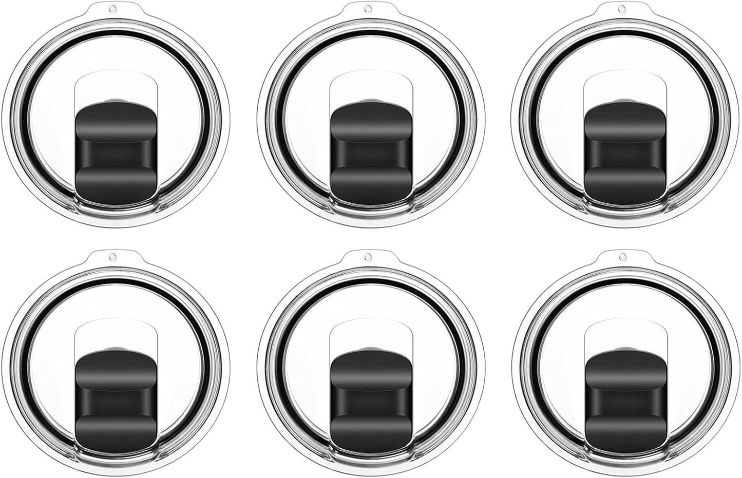 30 oz Tumbler Lids for Yeti, 2 Pcs Replacement Magnetic Spill-Resistant Lids for Yeti 30 oz, 32 oz Tumbler, 14 oz Mug and 35oz Straw Mug with Magnetic Slider Switch, BPA Free