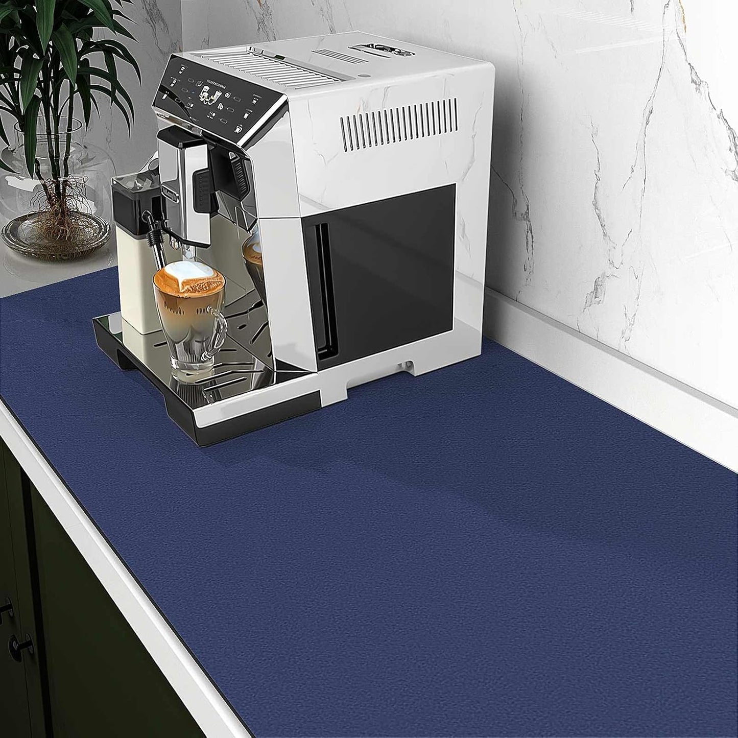 WISELIFE Dish Drying Mat Super Absorbent Drying Mat Large Dish Drying Mats for Kitchen Counter Easy Clean Dish Mat Kitchen Drying Mat15"x 18" Stylish Grey