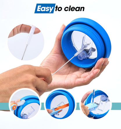 40 Oz Tumbler Flip Straw Lid for Stanley Quencher, Silicone Leak Proof Replacement Cover Reusable, Splash Resistant Cup Lids Accessories with Cleaning Brush Set