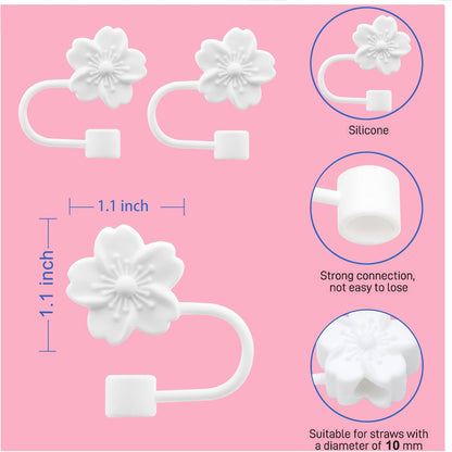Straw Cover Cap for Stanley Cup,Silicone Straw Topper 10 mm 0.4 in Reusable Straw Tips Lids,Straw Tip Covers for Stanley Cups Accessories