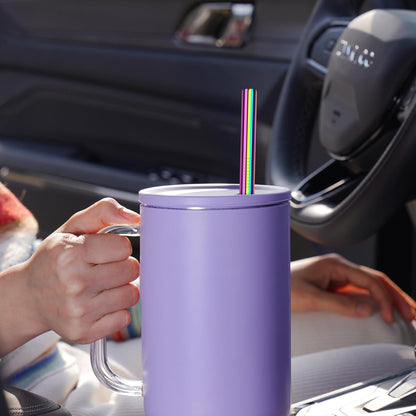 Tomorotec 8-Pack Stainless Steel Straws Fit for 40oz Stanley Tumblers, 12" Metal Straws Fit for Stanley Cup with 1 Brush, Reusable Drinking Straws for Smoothies, Milkshakes, Dishwasher Safe & BPA-Free
