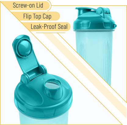Mr. Pen- Shaker Bottles for Protein Mixes, 28 oz, Leak Proof Shaker Cups with Stainless Steel Wire Whisk Ball for Protein Shakes and Pre Workout
