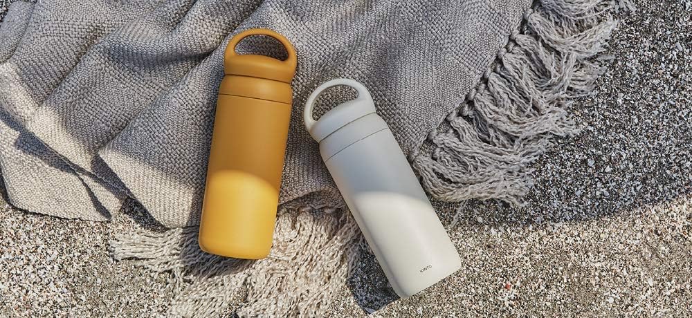 KINTO 21091 Day-off Tumbler, 16.9 fl oz (500 ml), White, Double Wall Vacuum Construction, Hot and Cold Insulation, Water Bottle