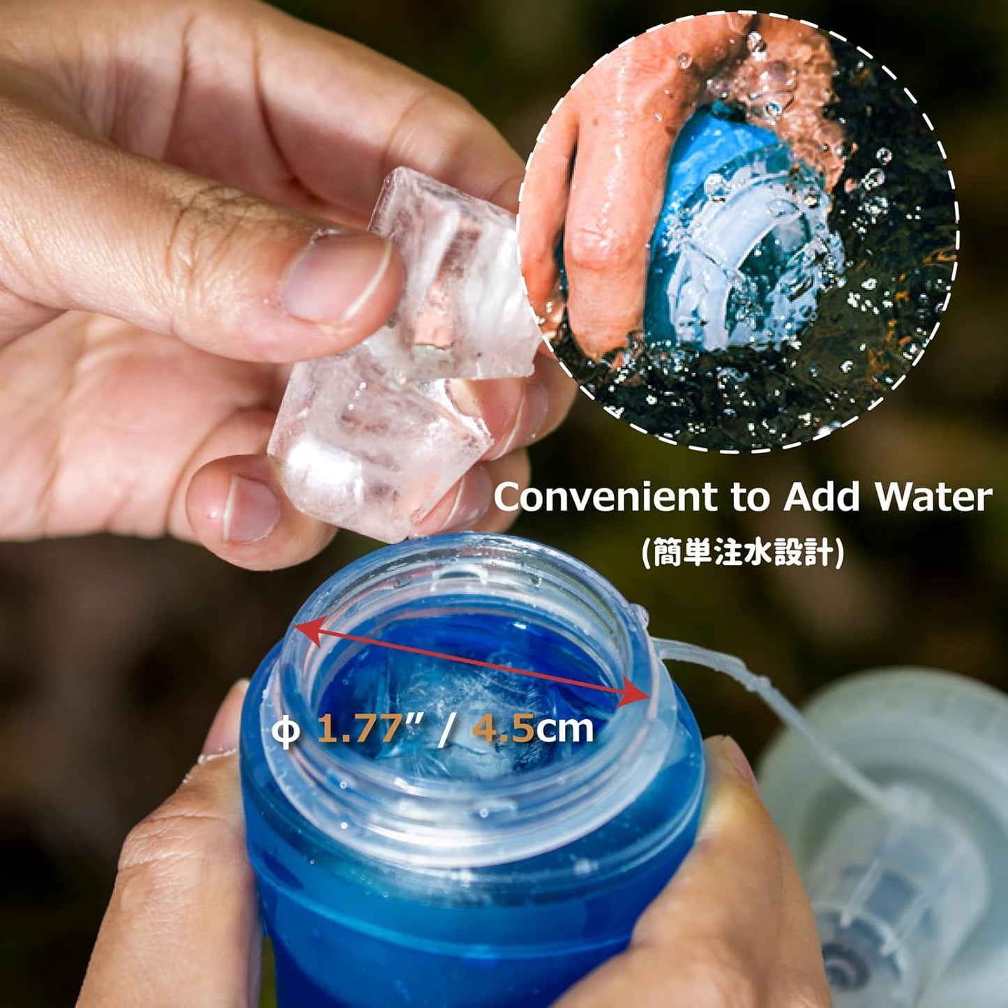 Azarxis TPU Soft Flask Collapsible Water Bottles BPA-Free 250ml 350ml 500ml for Hydration Vest Pack Running Hiking Cycling Climbing