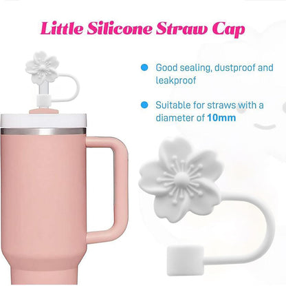 Straw Cover Cap for Stanley Cup,Silicone Straw Topper 10 mm 0.4 in Reusable Straw Tips Lids,Straw Tip Covers for Stanley Cups Accessories