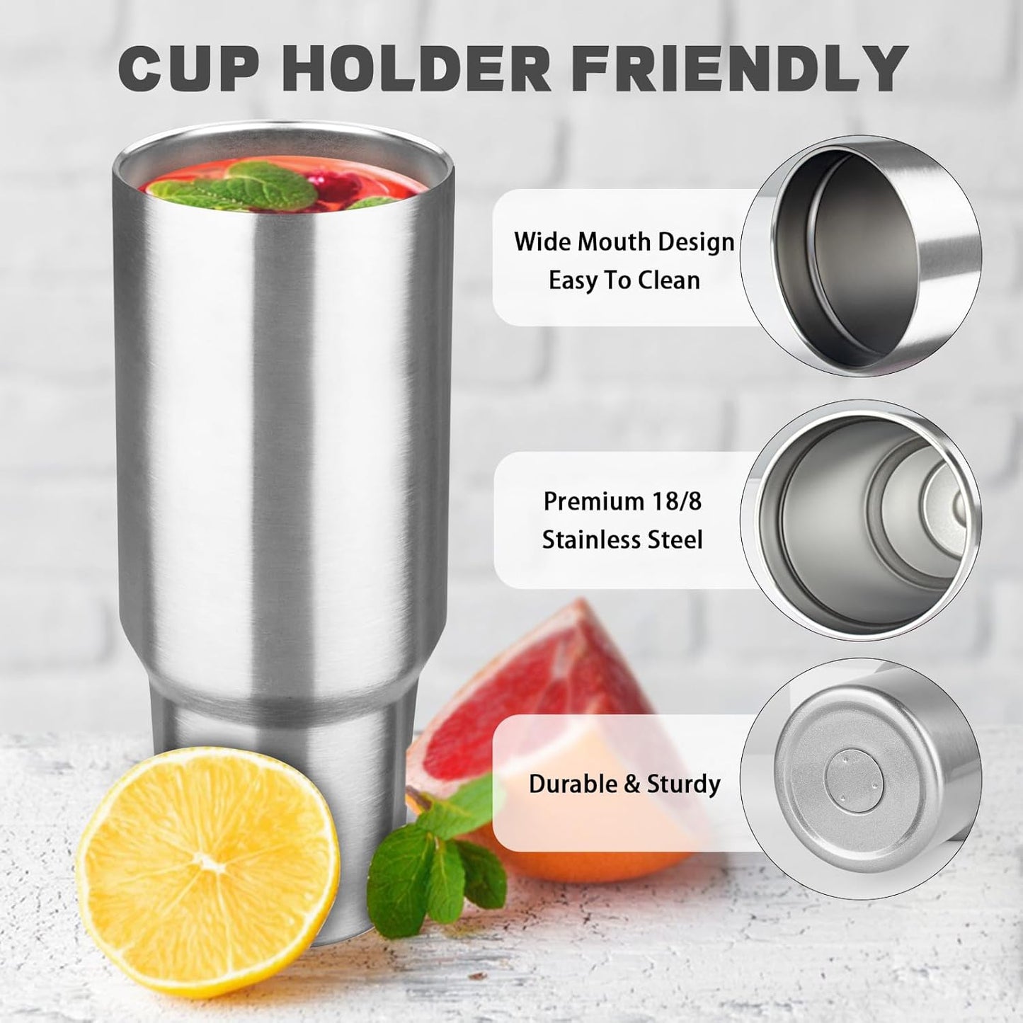 20 oz Tumbler with Lids and Straws, Stainless Steel Insulated Coffee Tumbler, Double Wall Vacuum Insulated Travel Mug Cup, Leakproof Thermal Coffee Cup for Hot and Cold Drinks (azure blue)