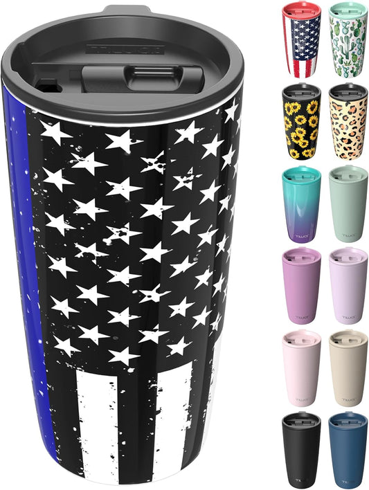 TILUCK 20 oz Insulated Tumbler with BPA-Free Lid, Stainless Steel Vacuum Travel Coffee Mug, Double Wall Coffee Tumbler（20oz，Matte DarkBlue）