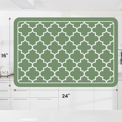 WISELIFE Dish Drying Mat Super Absorbent Drying Mat Large Dish Drying Mats for Kitchen Counter Easy Clean Dish Mat Kitchen Drying Mat15"x 18" Stylish Grey