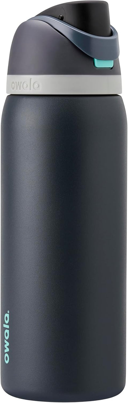 Owala FreeSip Insulated Stainless Steel Water Bottle with Straw, BPA-Free Sports Water Bottle, Great for Travel, 32 Oz, Denim