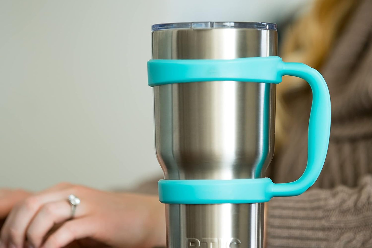 STRATA CUPS 30 oz Tumbler Handle - Available For 30 oz YETI Tumbler, OZARK TRAIL, Rambler Tumbler- BPA free (Black)