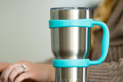 STRATA CUPS 30 oz Tumbler Handle - Available For 30 oz YETI Tumbler, OZARK TRAIL, Rambler Tumbler- BPA free (Black)
