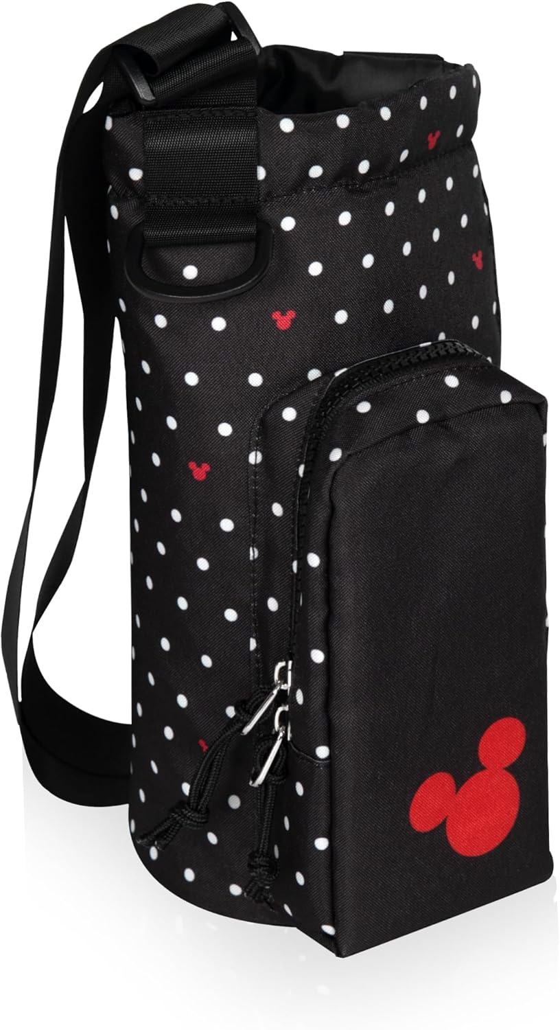 Picnic TIME Eclipse 40 oz Tumbler Tote and Crossbody Drink Carrier, Water Bottle Holder with Adjustable Shoulder Strap and Zipper Phone Pocket