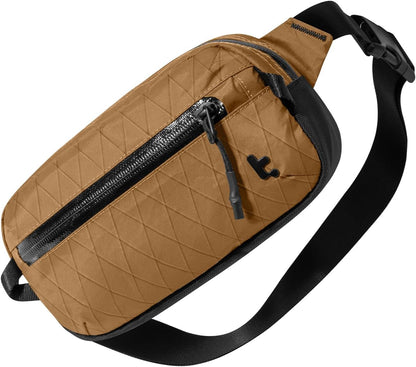 tomtoc 3.5L Sling Bag with RFID Blocking, Crossbody Bag Chest Shoulder Pack for Men and Women, Water-resistant Lightweight Casual Waist Fanny Pack for Travel/Daily Use