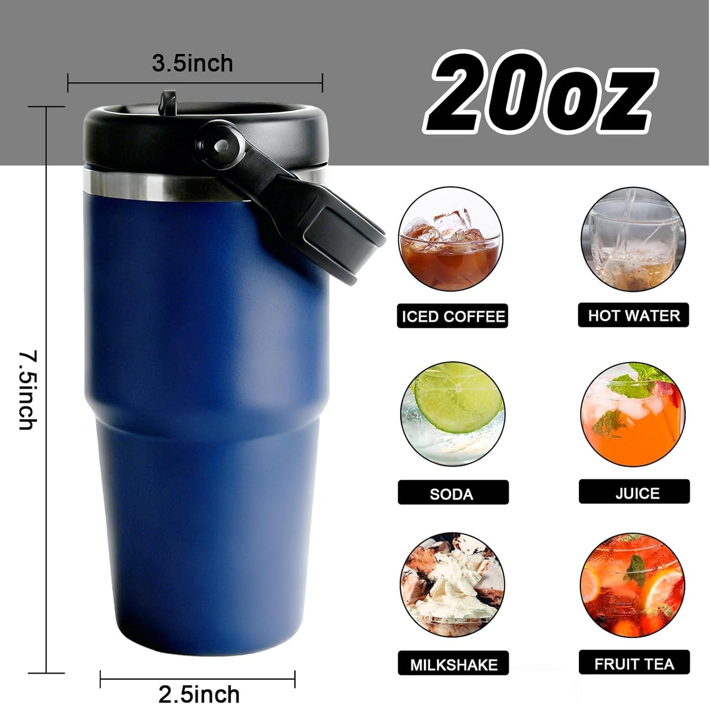 30 oz Tumbler with Handle and Straw Lid, Double Walled Vacuum Insulated Water Bottle Leakproof Tumbler Travel Coffee Mug Thermal Cup, Cupholder Friendly for Office, Home, Sport, Pink