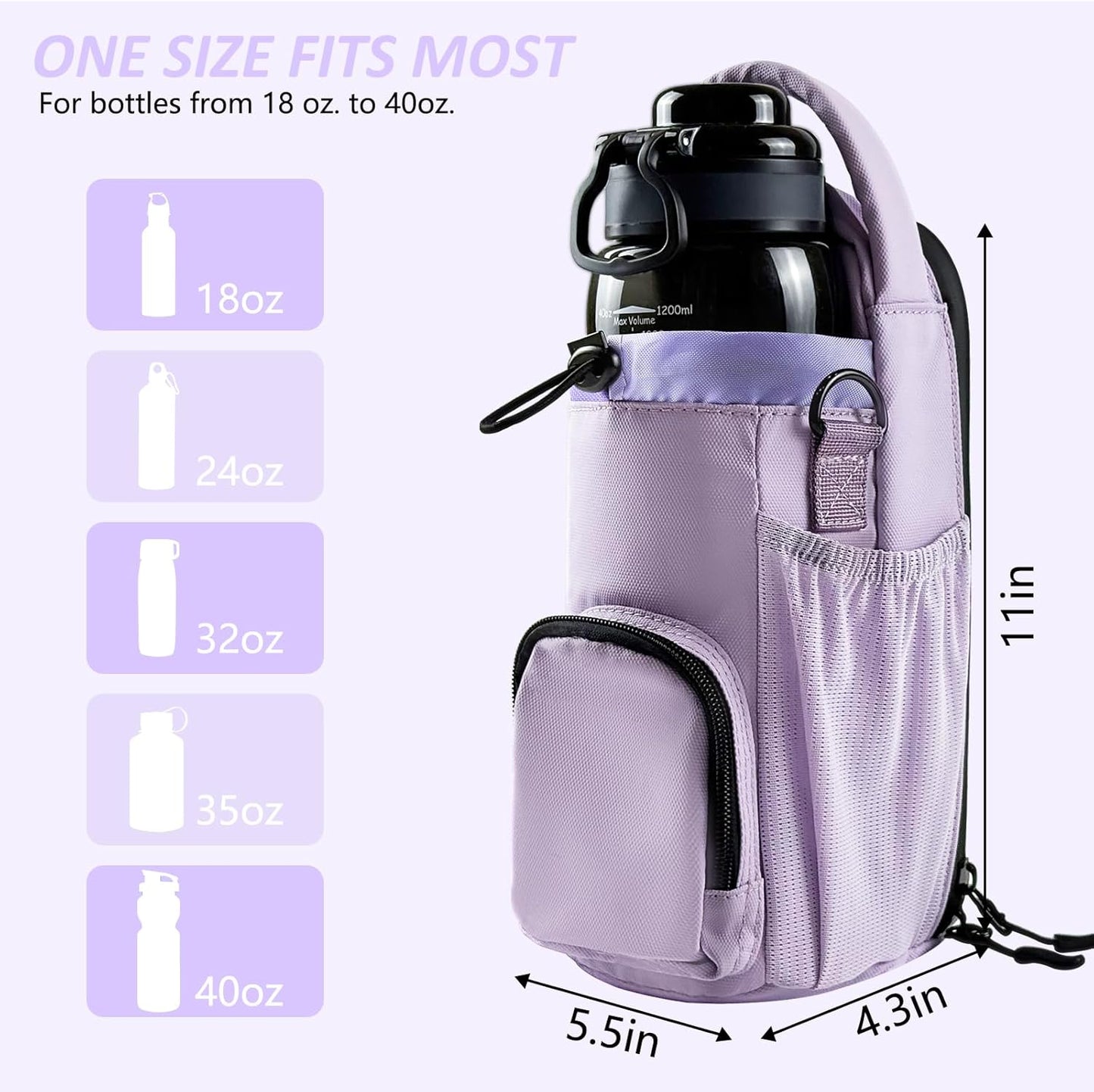 JACZZO Magnetic Gym Bag for Men and Women, Magnetic Water Bottle Holder for Gym, Small Gym Bag, Gym Gifts for Women and Men (Black, <40 OZ)