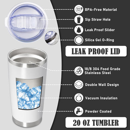 20 oz Tumbler Coffee Travel Tumblers Bulk with Lid Stainless Steel Double Wall Vacuum Insulated Mug Powder Coated Cups fit Car Cupholder for Hot and Cold - Stainless Steel, 4Pack