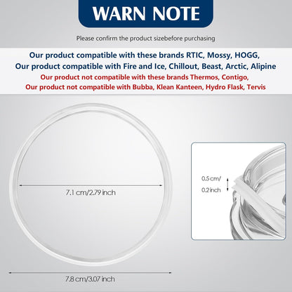 Patelai 6 Pcs 20 oz Replacement Rubber Lid Seals O Shaped Resealable Lid Gaskets for 10, 12, 16 and 20 Ounce Insulated Stainless Steel Tumblers (White)