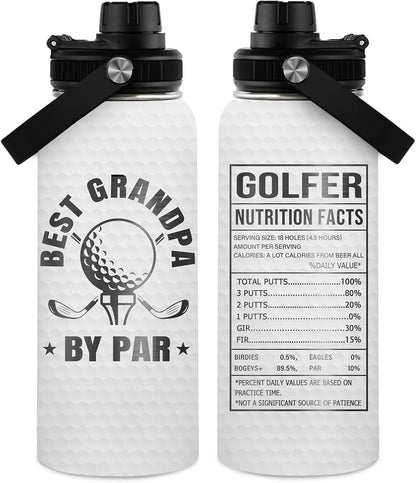 Pickleball Water Bottle 32oz | Insulated Stainless Steel Travel Tumbler with Lid Leak-Proof Keep Hot or Cold, BPA-Free |Dink Responsibly Gifts for Pickleball Lovers