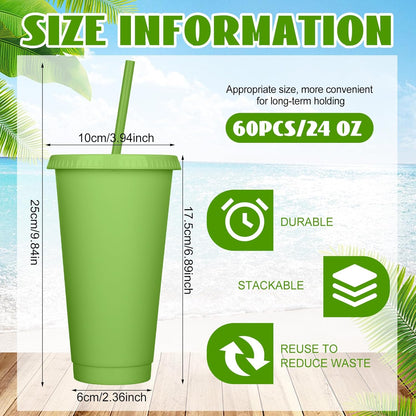 Honeydak 15 Pack Tumbler with Straw and Lid Bulk Cups for Gifts Water Bottle Iced Coffee Travel Mug Cup Reusable Plastic Tumblers for Party Birthdays 24-27 oz (Solid Color)