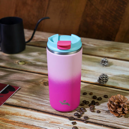Konokyo Tumbler with Lid, 16 oz Travel Coffee Mug Double Wall Vacuum Stainless Steel Thermal Metal Cup Insulated Water Bottle,Navy Blue