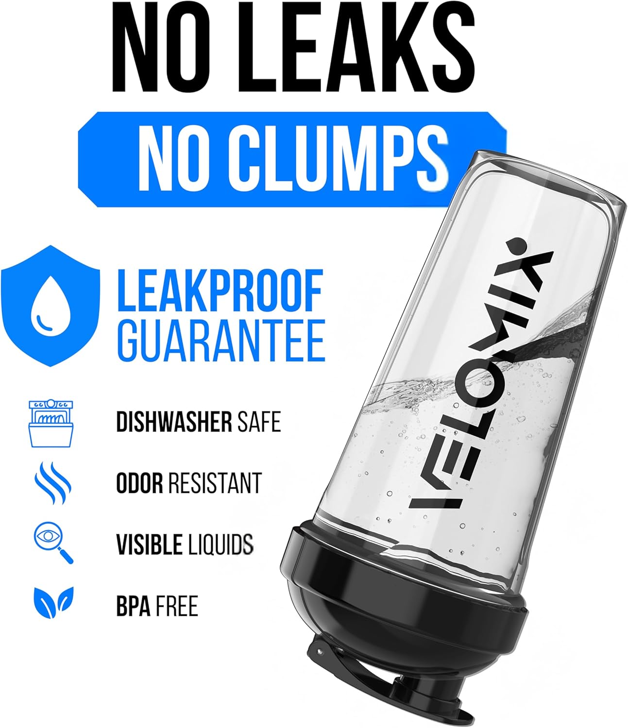 VELOMIX -4 Pack- 28 oz Protein Shaker Bottles for Protein Mixes - 4x Wire Whisk | Leak Proof Shaker Cups for Protein Shakes | Stackable Protein Shaker Bottle Pack (A1) Silver Aurora